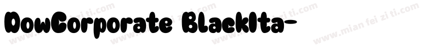 DowCorporate BlackIta字体转换